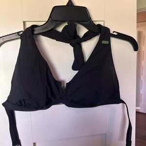 Roxy Black Halter Bikini Top